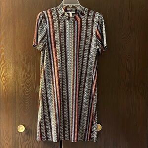 BCBGeneration short sleeved multi-colored striped dress. Size Medium